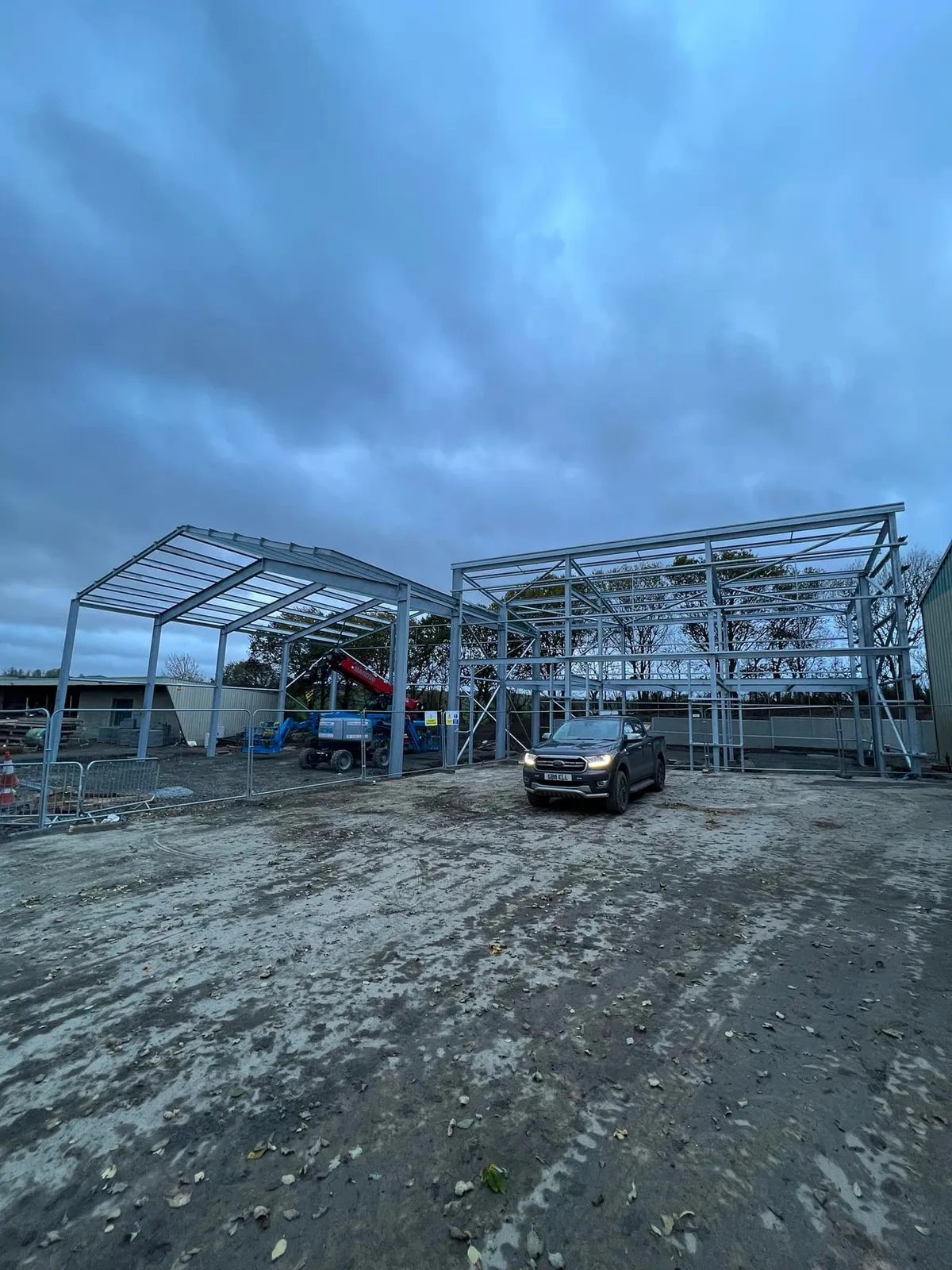 Steel erection and cladding